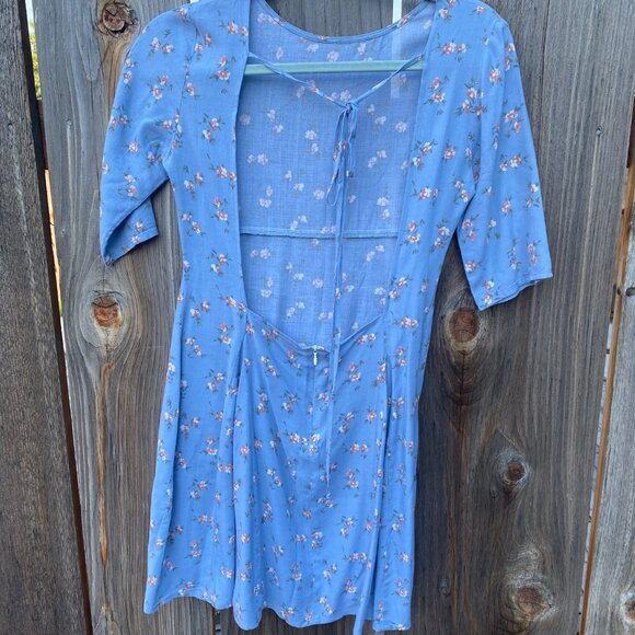 Christy Dawn Fox Mini Backless Floral Dress - Women's Small - Picture 2 of 4